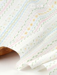 Eco-friendly antibacterial and anti-inflammatory fabric E-DTP cotton 20 count Flower Family