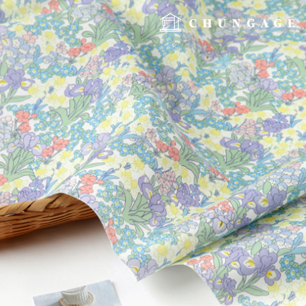Eco-friendly antibacterial and anti-inflammatory fabric E-DTP cotton 20 count blooming spring