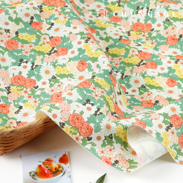 Eco-friendly antibacterial and anti-inflammatory fabric E-DTP cotton 20 count summer bloom 2 types