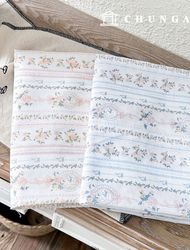 Cotton fabric 40 count flower pattern Flower Fabric Wide Width Antique floral teddy 2 types