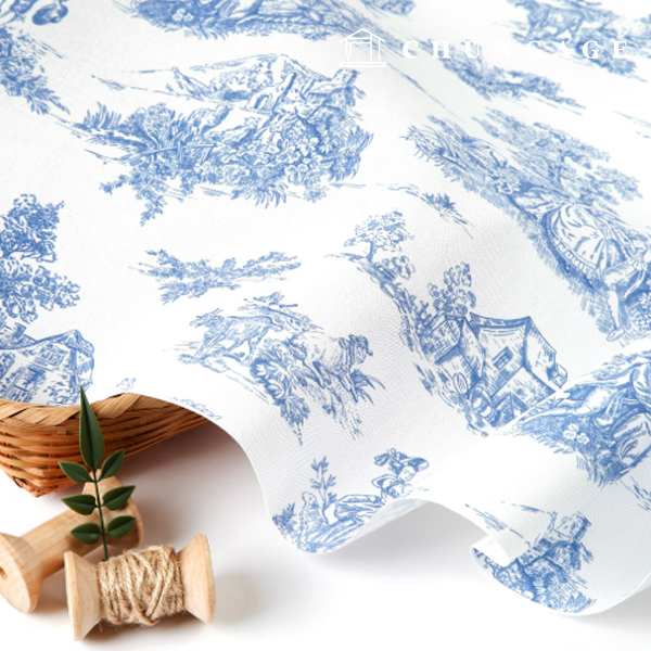 Oxford fabric cotton 20 count eco-friendly DTP Wide Width Blois Chateau MOX1790