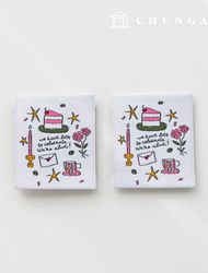 Cotton Label Double-Sided Woven Label Party Girl 2 Pack