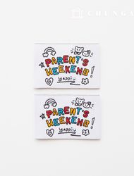 Cotton Label Double-Sided Woven Label Ferents 2 Pack