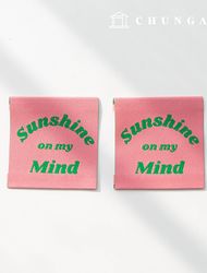 Cotton Label Double-Sided Woven Label Sunshine 2 Pack