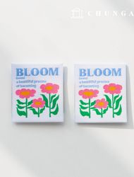 Cotton Label Double-Sided Woven Label Bloom Garden 2 Pack