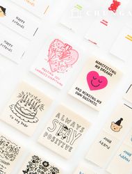 CottonLabels Embossed Double-Sided Handmade Labels Vintage Character Stationery B