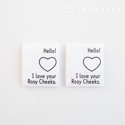 Cotton Label Double-sided Label Logi Heart 2 Pack