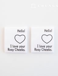 Cotton Label Double-sided Label Logi Heart 2 Pack