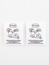 Cotton Label Double-sided Label New Day 2 Pack