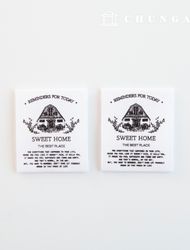 Cotton Label Double-sided Label Best Home 2 Pack