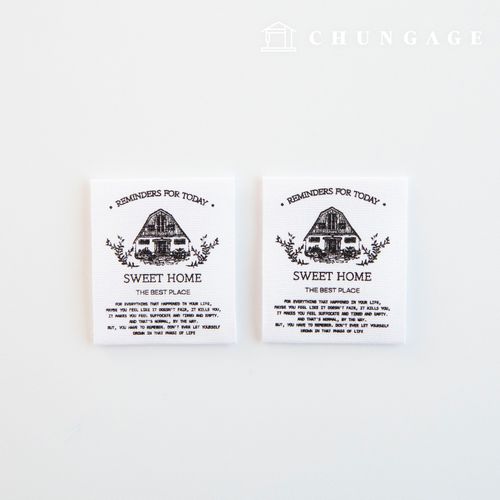 Cotton Label Double-sided Label Best Home 2 Pack