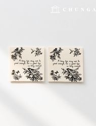 Cotton Label Double-sided Label Vintage Bird 2 Pack