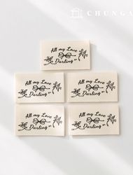 Cotton Label Double-sided Label Love Darling 2 Pack