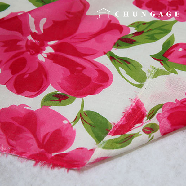 Gauze fabric cotton 60 count floral Wide Width Rose Blossom