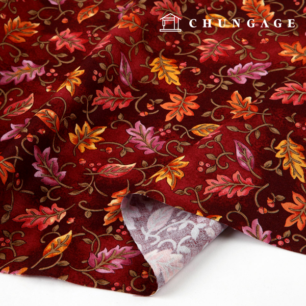 cotton fabric 20 count fabric autumn leaves