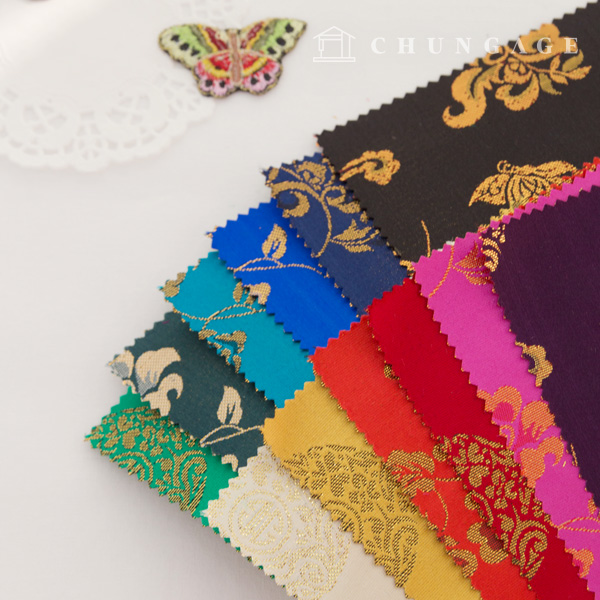 1 yard Hanbok fabric embroidery Fabric Doll Dog Hanbok making Hwarang gold thread 11 types