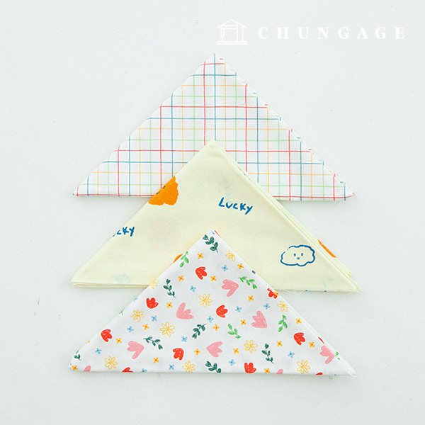 Fabric package Check Flower scrap fabric flower pattern cotton cloud piece fabric 3 types 140