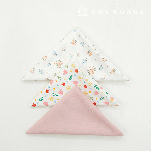 Fabric package Flower scrap fabric flower pattern Doll puppy clothes making scrap fabric 3 types 144