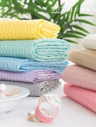 Jijimi fabric ripple seersucker cool Summer fabric Wide Width Plain Fabric Cotton candy 9 types