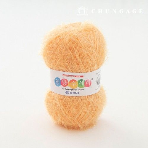 Well-being scrubber yarn glitter knitting yarn scrubber knitting peach puff 025