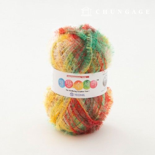 Well-being scrubber yarn glitter knitting yarn scrubber knitting printing mix gypsy 036