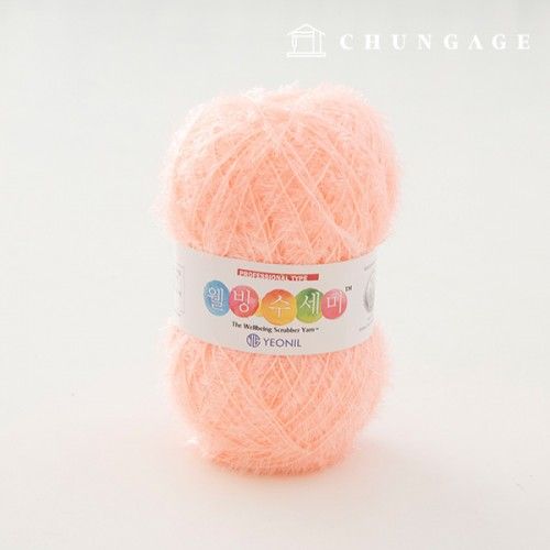 Well-being scrubber yarn glitter knitting yarn scrubber knitting babypink 049