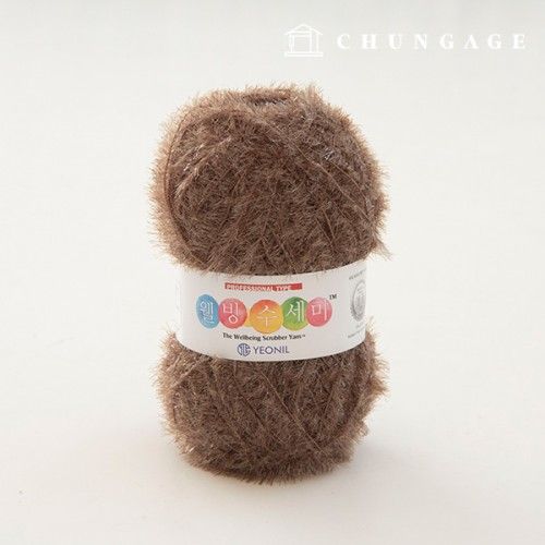 Well-being scrubber yarn glitter knitting yarn scrubber knitting oak 053