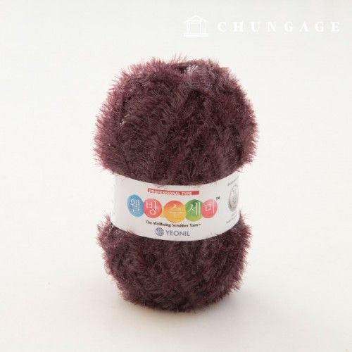 Well-being scrubber yarn glitter knitting yarn scrubber knitting Sangria 054