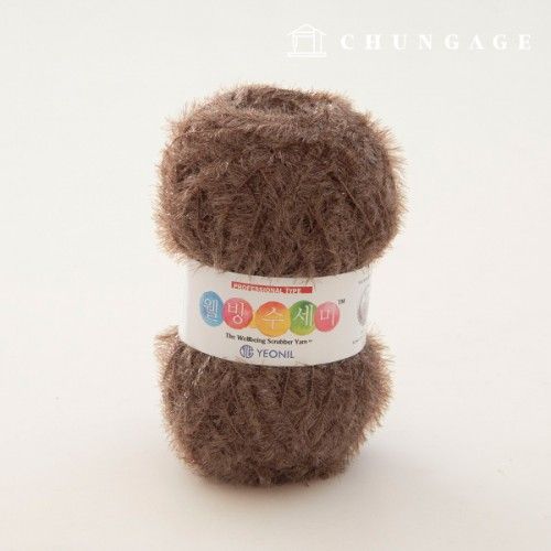 Well-being scrubber yarn glitter knitting yarn scrubber knitting mocca 073