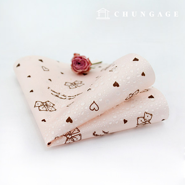 1yard Matte Laminate Ribbon Heart 2 Kinds Pink 3616