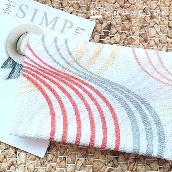 2 yard cotton ripple fabric andante pink