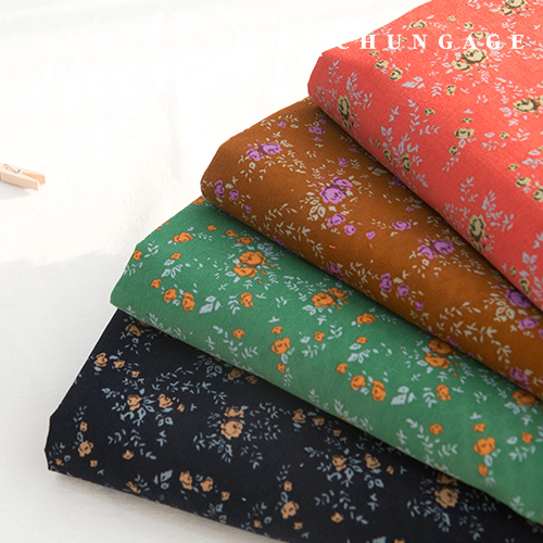 3yard cotton golden fabric Wide Width cotton corduroy Vintage Deer Flower