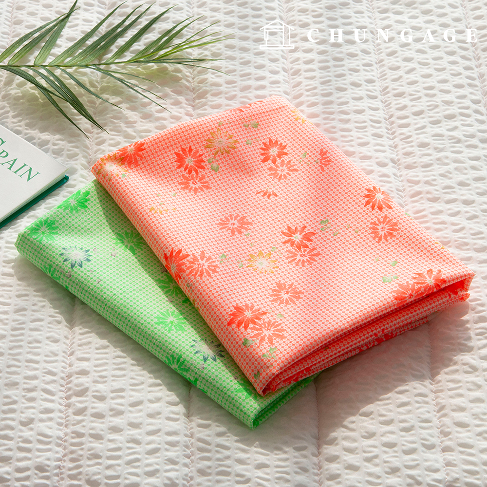Cotton Dobby Flower Pattern Flower Fabric Haze Flower 2 types