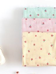 Daimaru fabric jacquard single 30 count Wide Width jacquard check peach 3 types