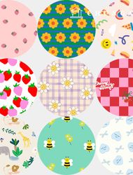 Waterproof Cloth DTP Waterproof Fabric Floral Flower Check Fabric Wide Width 38 Types
