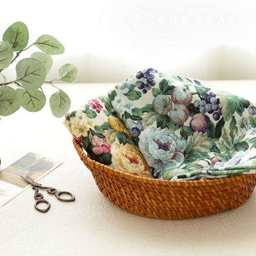 Cotton fabric jacquard flower pattern Flower jacquard Fabric Wide Width Lienne 2 types