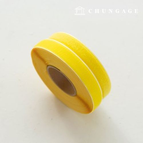 Velcro sticky 10 roll double sided set sticky tape adhesive 25mm Yellow