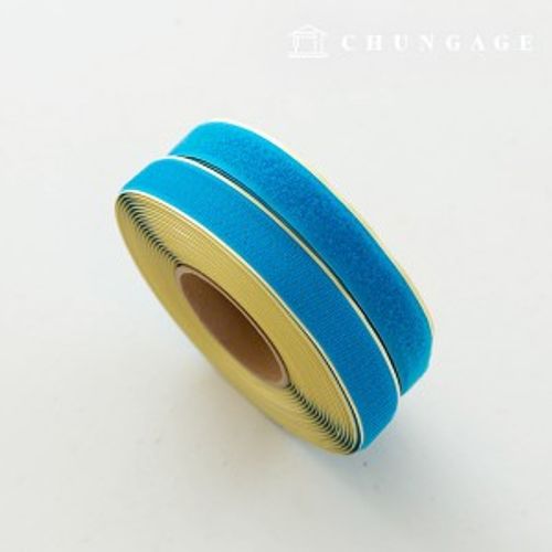 Velcro Sticker 10 Roll Double Sided Set Sticker Tape Adhesive 25mm Blue