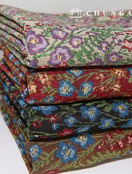 4 types of jacquard ethnic blossom jacquard flower fabric 10 count wide width