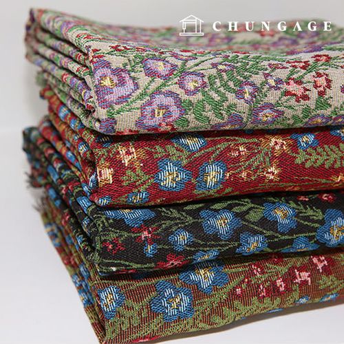 4 types of jacquard ethnic blossom jacquard flower fabric 10 count wide width