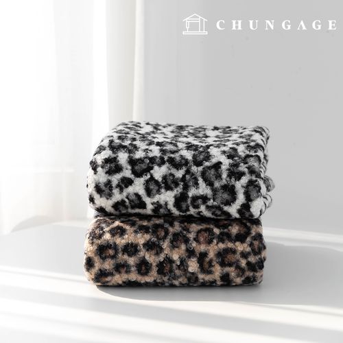 Fur fabric swirly fluffy tumbling Hopi Wool dog clothes making fake fur Winter Fabric Petite Leopard 2 types