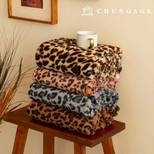 Fur fabric Fake fur fabric Hopi Microfiber Dog clothes making Mink Velboa Fabric Big Leopard 4 types