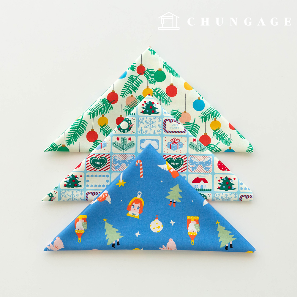 Fabric Package Christmas Scrap Fabric Leaf Pattern Fabric Doll Puppy Clothes Making 3 Types 170