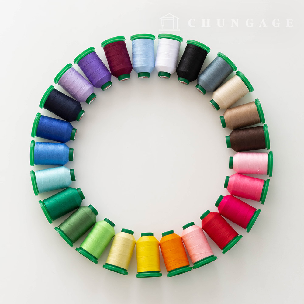 45 count 2-ply sewing thread 25 colors 1000y