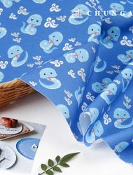 Eco-friendly antibacterial and anti-inflammatory fabric E-DTP cotton 20 count little blue snake
