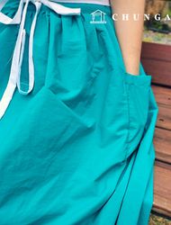 Nylon Fabric Taslan Washa 40 count Life Waterproof Plain Fabric Blue Green