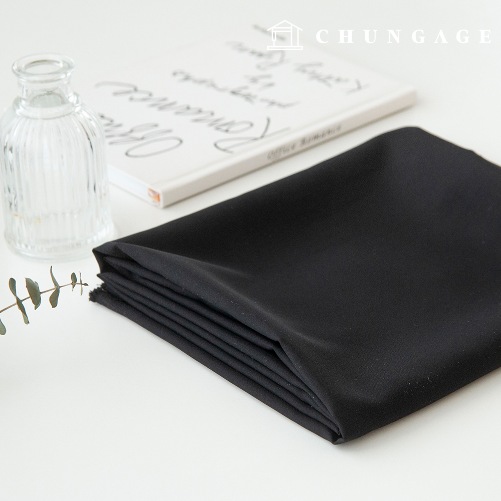 Poly water Silk Fabric Wide Width Black