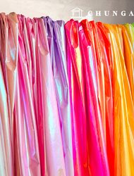 Waterproof Cloth Poly Hologram Wide Width Aurora Waterproof Fabric Rainbow Fabric 11 Types