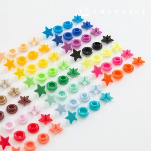 Snap button plastic T-snap button clothes making star 12mm 23 types
