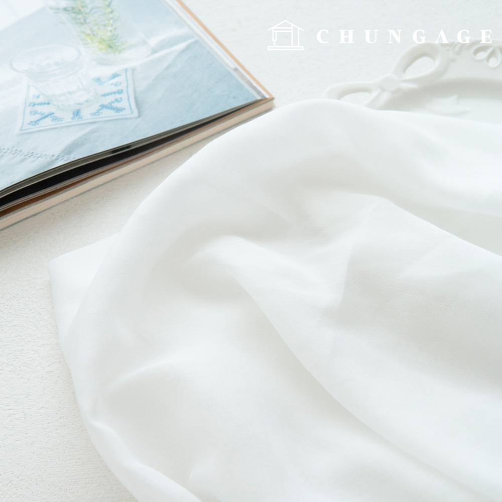 Modal Fabric Linen Blend Plain Fabric Wide Width Soft Cream
